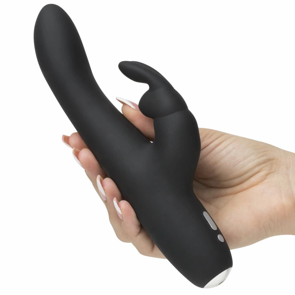 Вибратор-кролик Fifty Shades of Grey Greedy Girl Slimline, 21,6 см (черный)