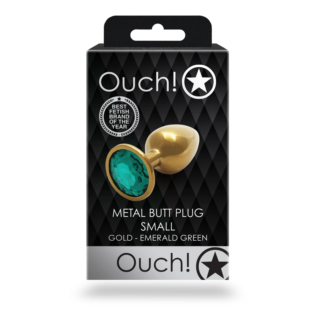 Korek analny Ouch! S, 6.2 cm (zielony)