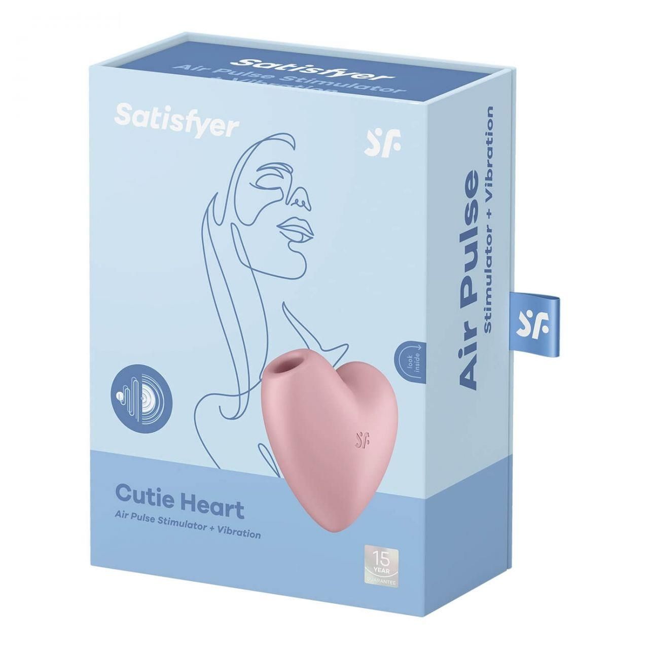 Вакуумный стимулятор клитора с вибрацией Satisfyer Cutie Heart (розовый)