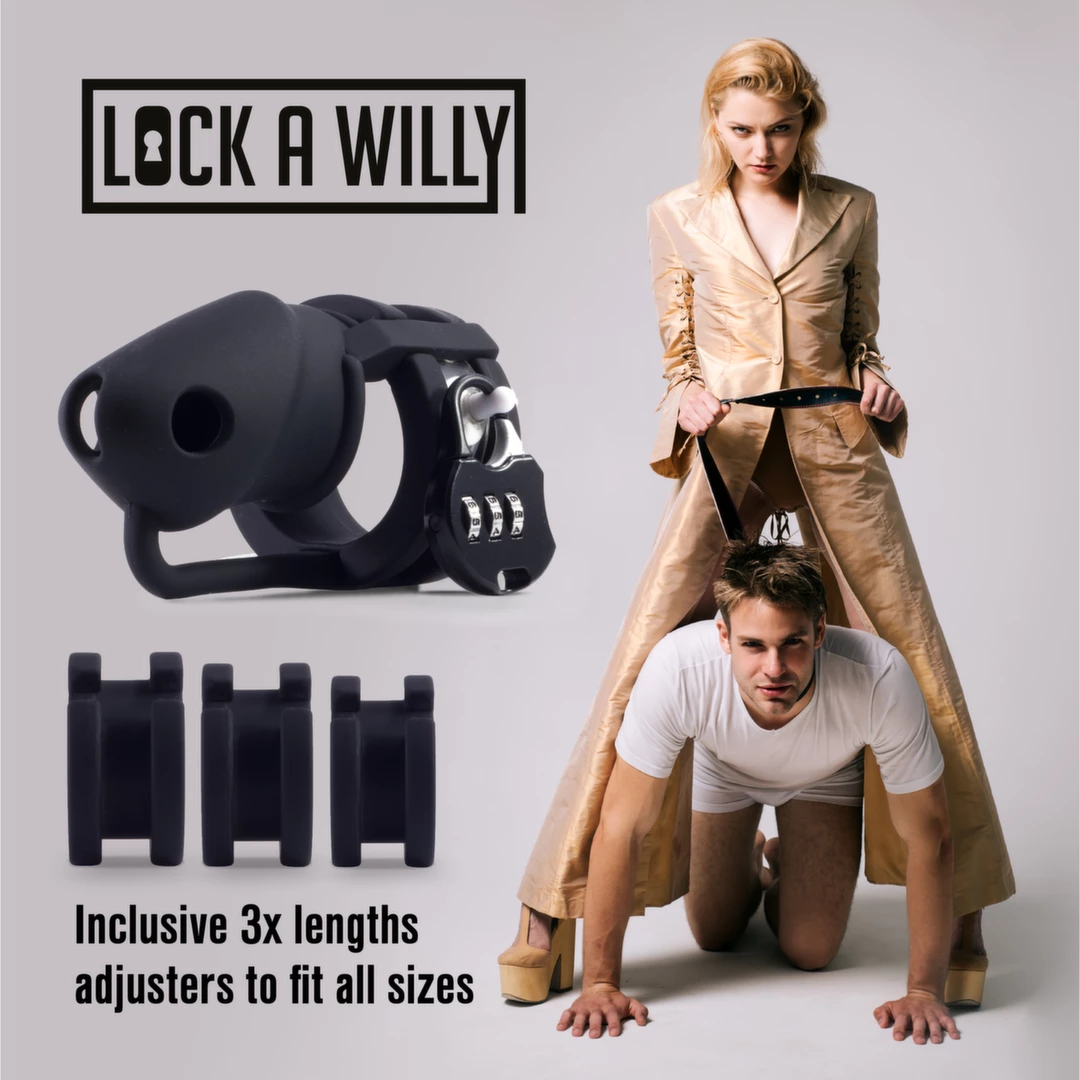 Пояс вірності для чоловіків Lock-a-Willy (чорний)