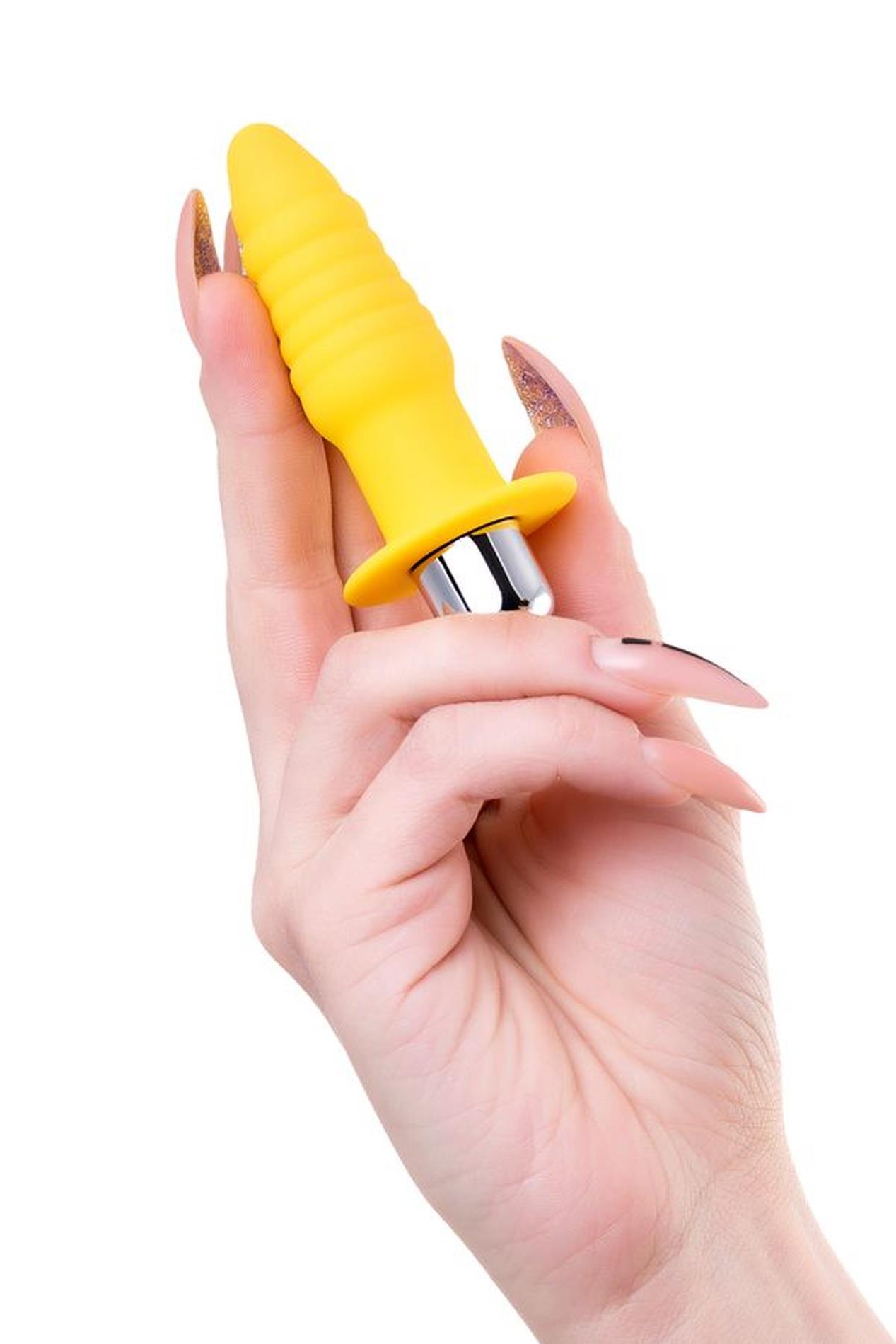 Korek analny ToDo Anal Vibro Plug Lancy, 11 cm (żółty)