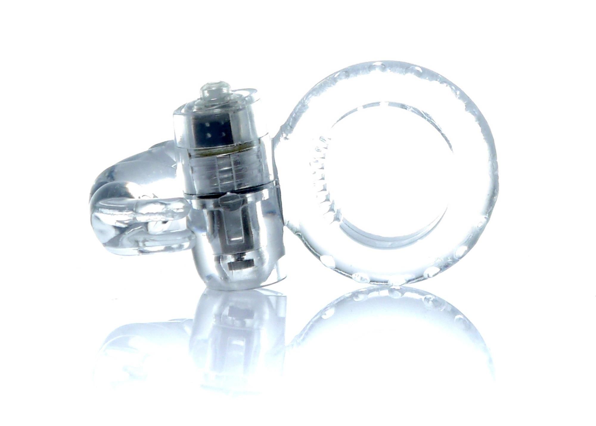 Ерекційне кільце Boss Series Rabbit Vibro Cock Ring, 7,5 см (прозорий)