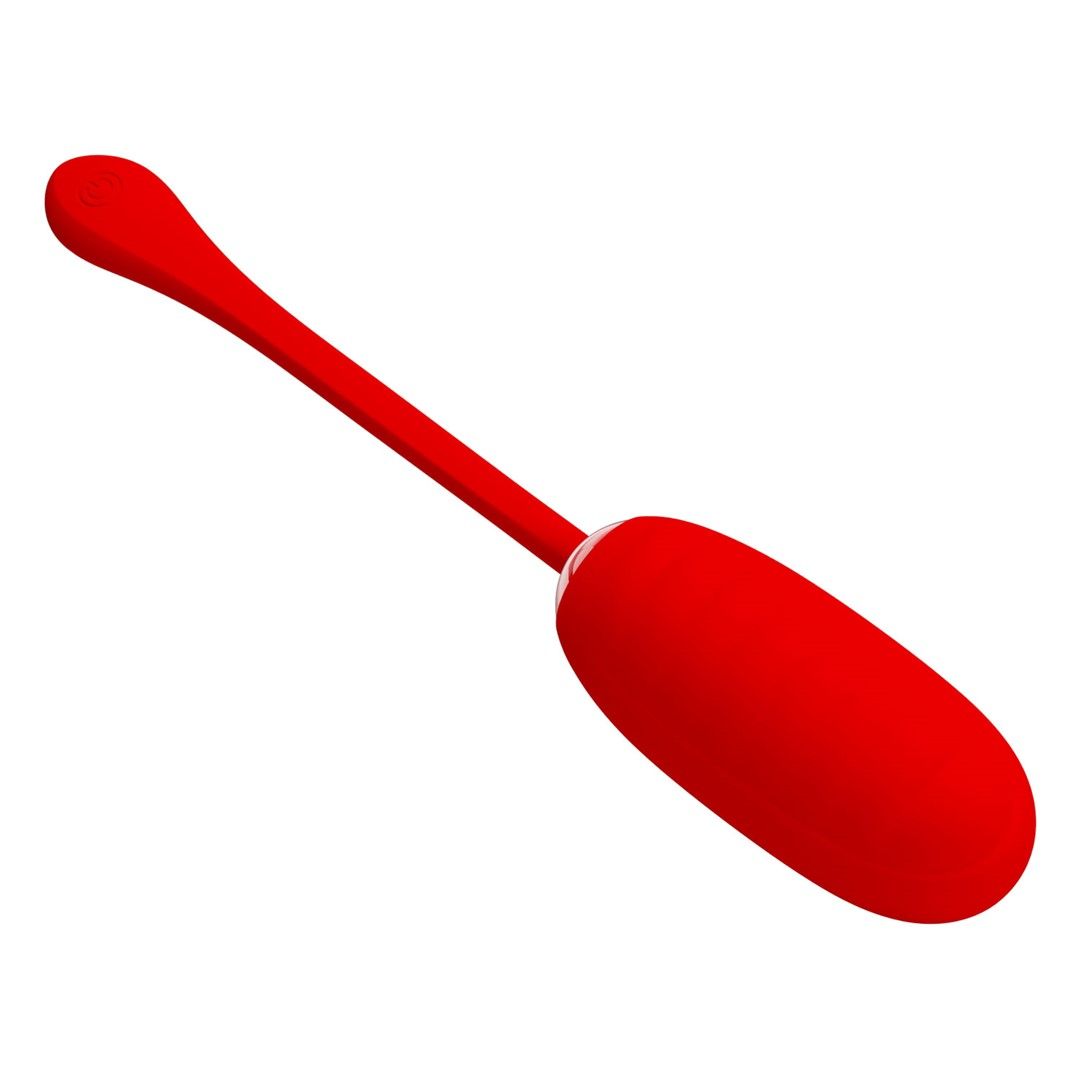 Віброяйце Pretty Love Kirk Super Soft Silicone, 19,7 см (червоний)