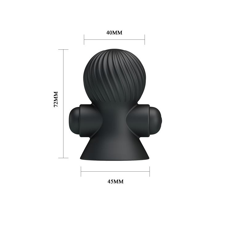 Wibrujące pompki do sutków Pretty Love Nipple Sucker, 7,2 cm (czarny)