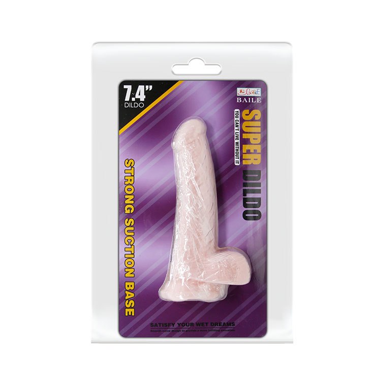 Фаллоимитатор Baile Super Dildo 7.4", 18.8 см (телесный)
