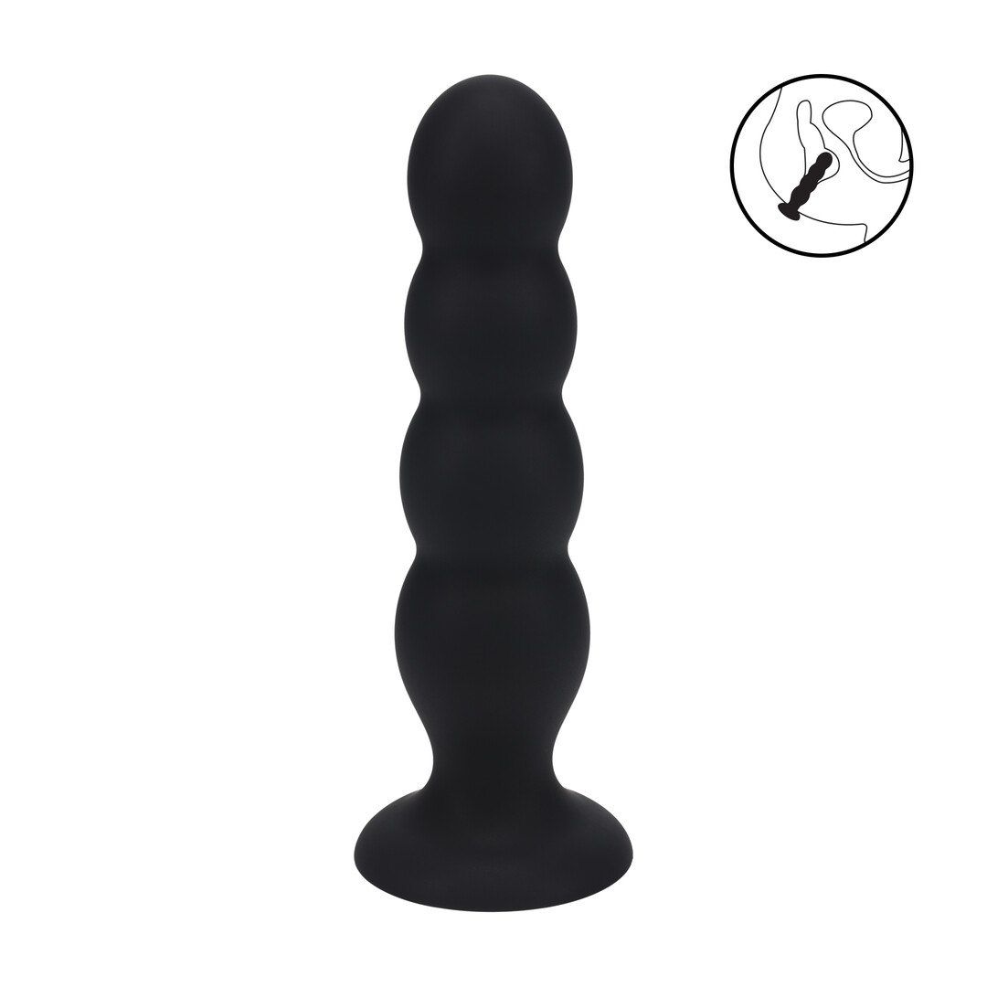 Korek analny Levelz Quad Rattle Liquid, 16.5 cm (czarny)