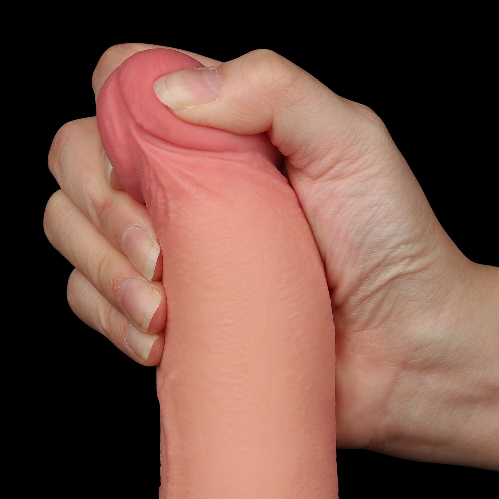 Фаллоимитатор Sliding-Skin Dual Layer Dong 8.5'', 22 см (телесный)