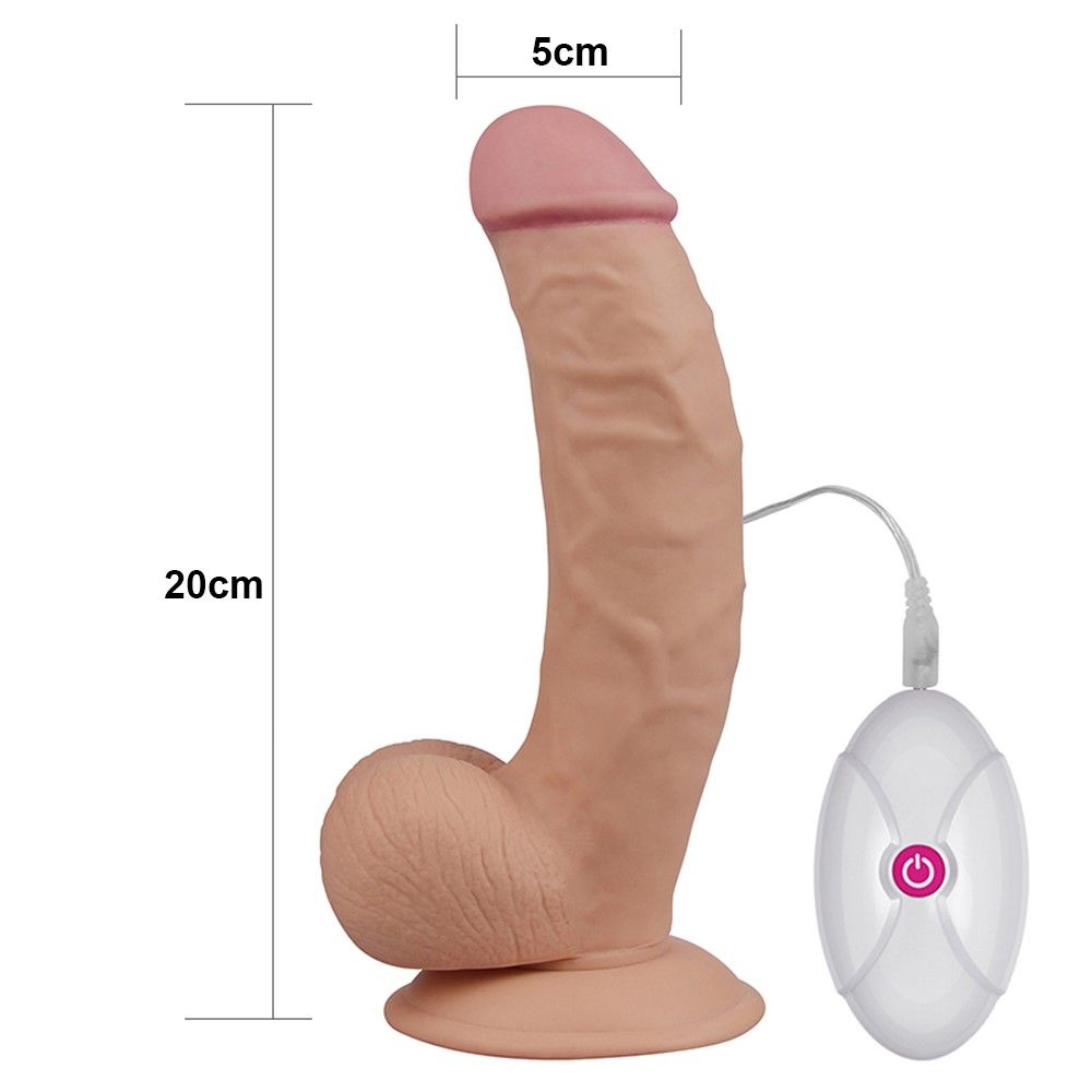 Realistyczny wibrator Lovetoy The Ultra Soft Dude, 21,5 cm (w kolorze cielistym)