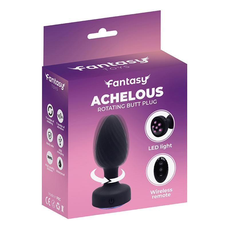 Анальна пробка Fantasy Achelous, 10 см (чорна)