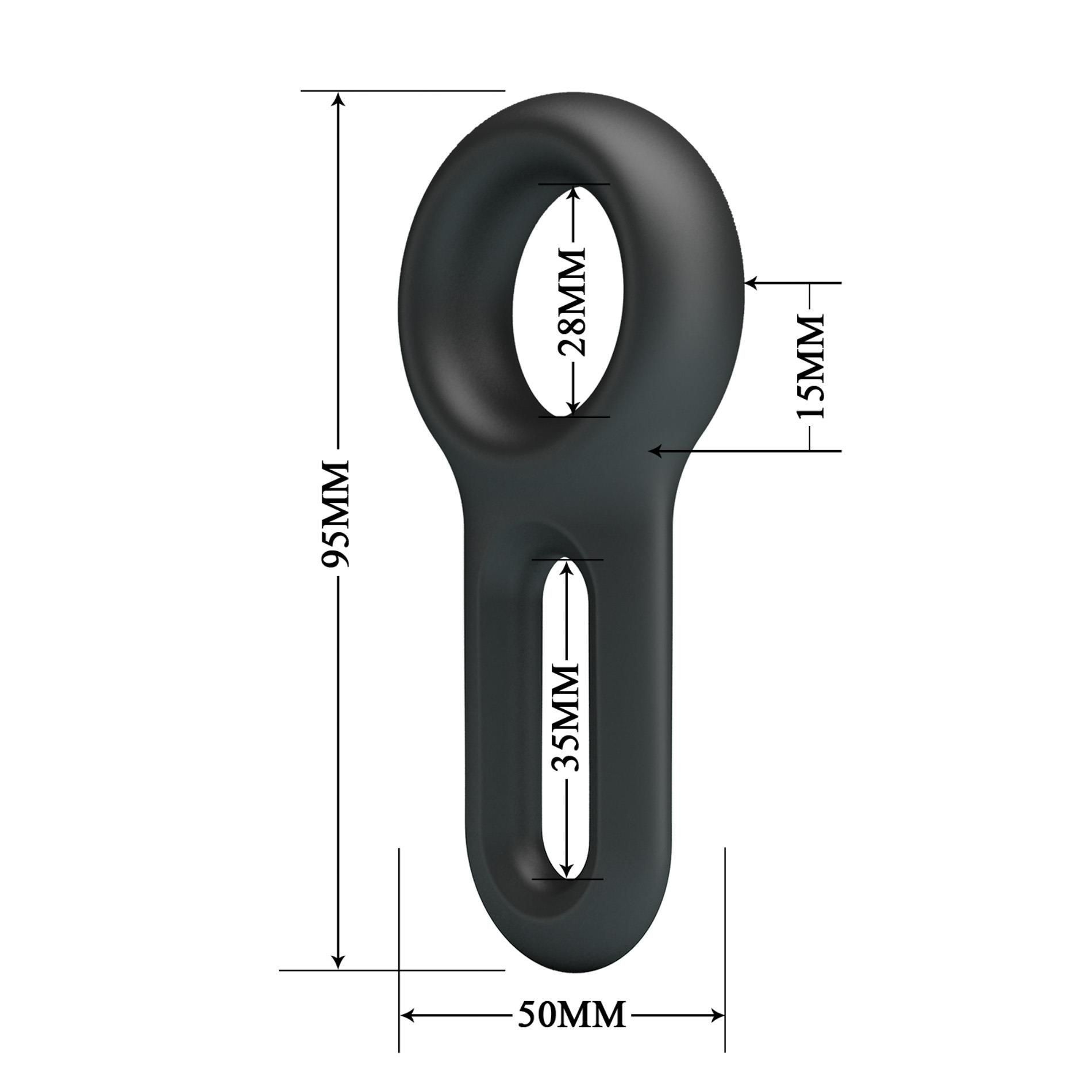 Эрекционное кольцо Crazy Bull Oniel Penis Ring, 9.5 см (черный)
