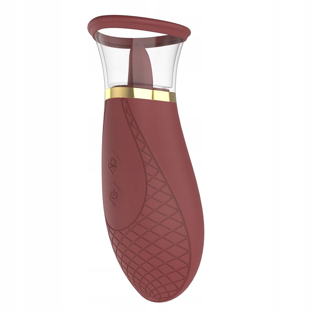 Вакуумный стимулятор клитора с вибрацией Romance Roxy (бордовый)