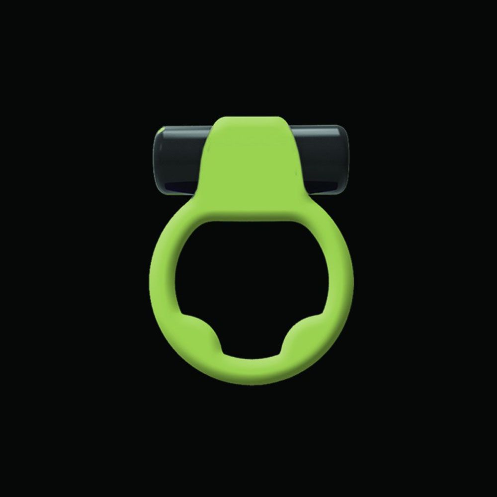 Эрекционное кольцо Clara Morgane Pro Super Vibra Ring Phosphorescent, 4.5 см (зеленый)