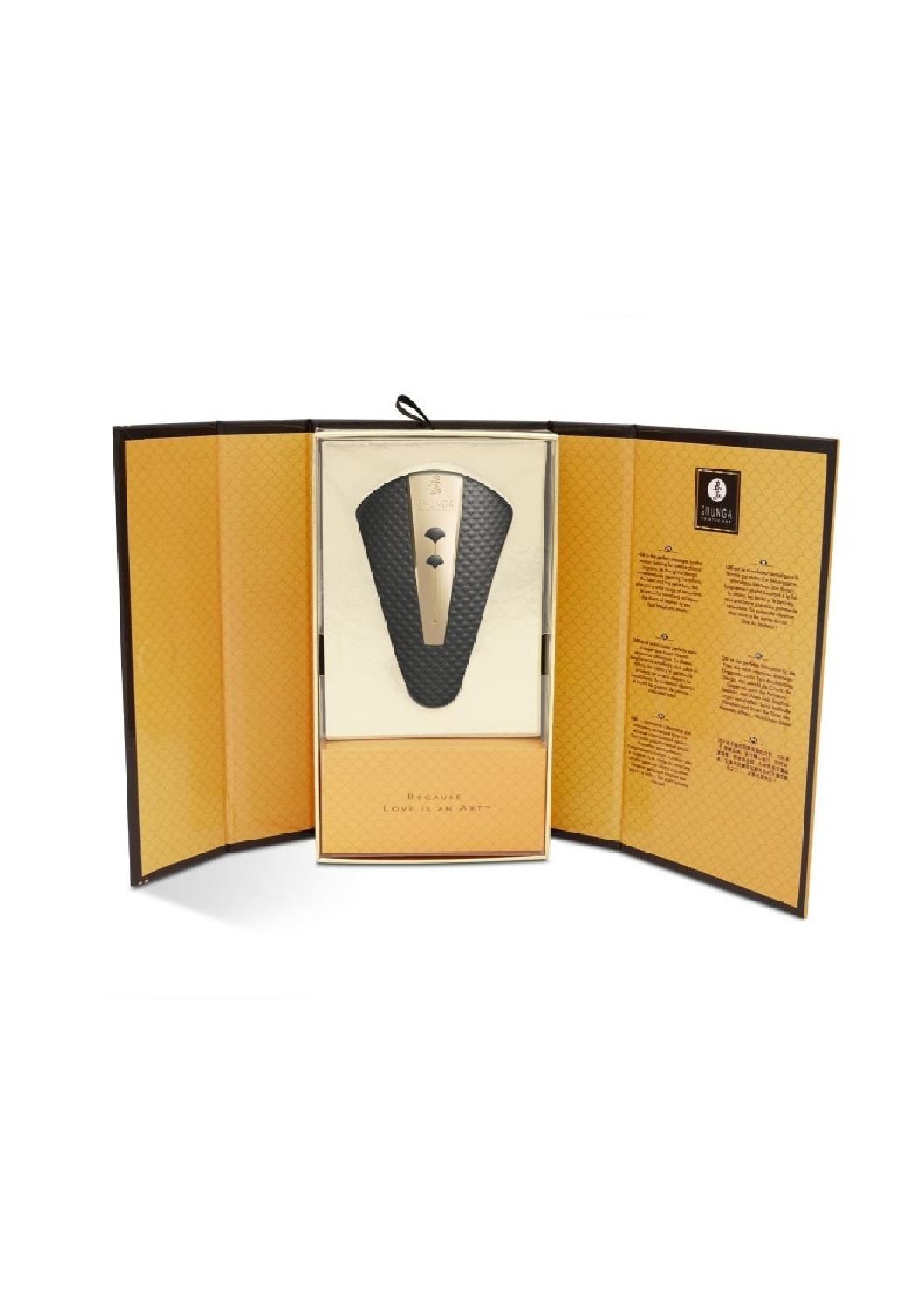 Wibrator łechtaczkowy Shunga Obi, 11,5 cm (czarny)