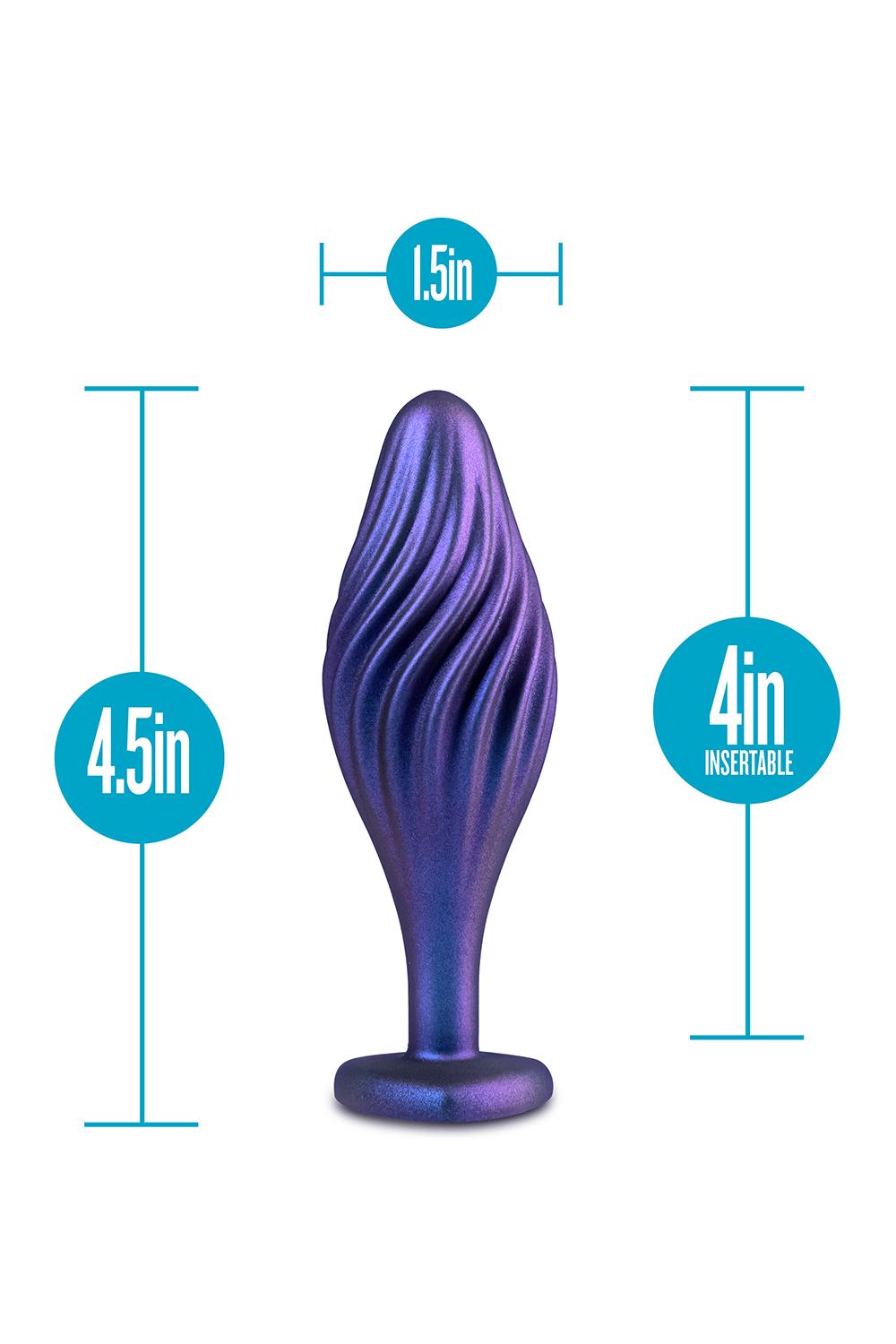 Korek analny Anal Adventures Matrix Swirling Bling Plug, 11.4 cm (fioletowy)