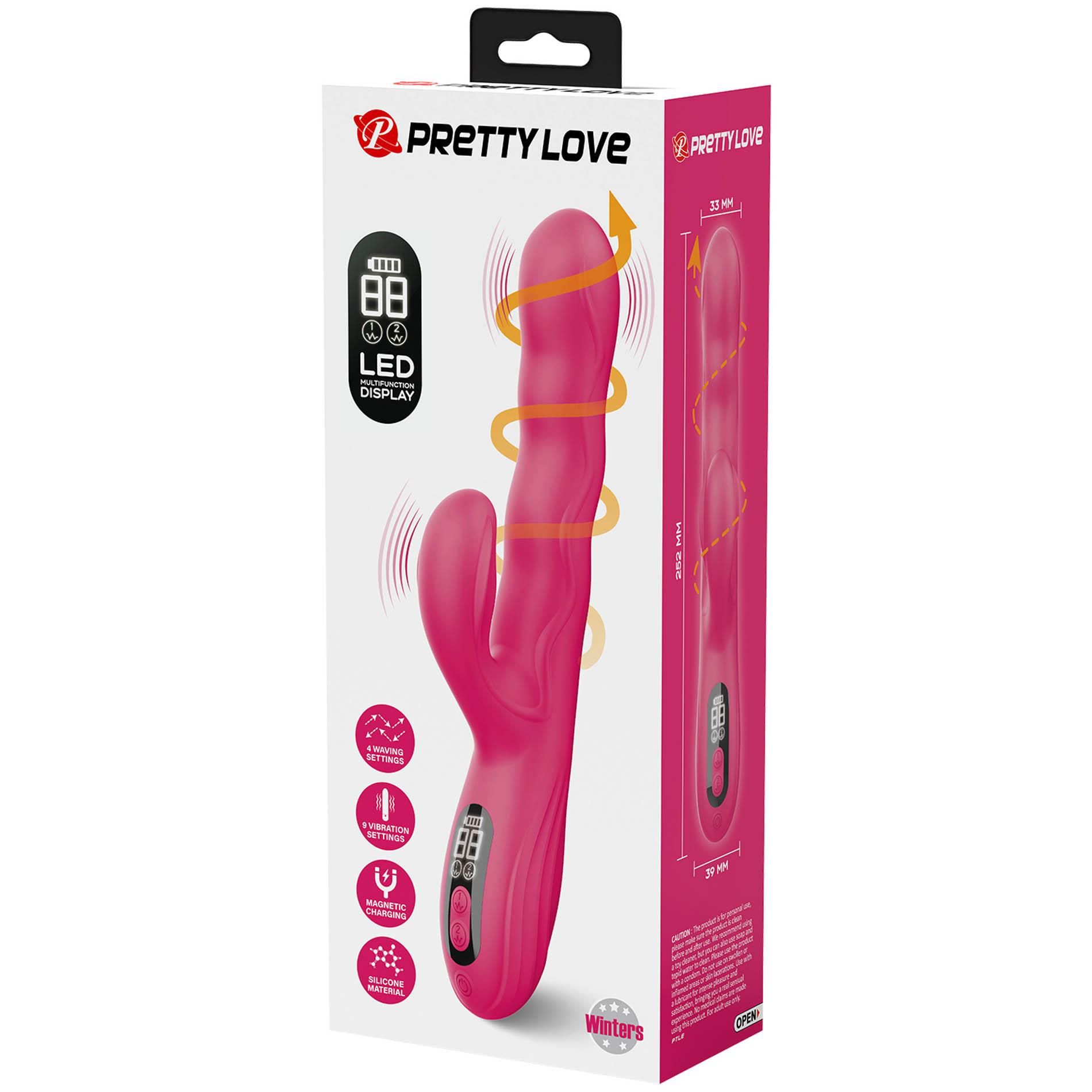 Вибратор-кролик Pretty Love Winters Pink, 25.2 см (розовый)