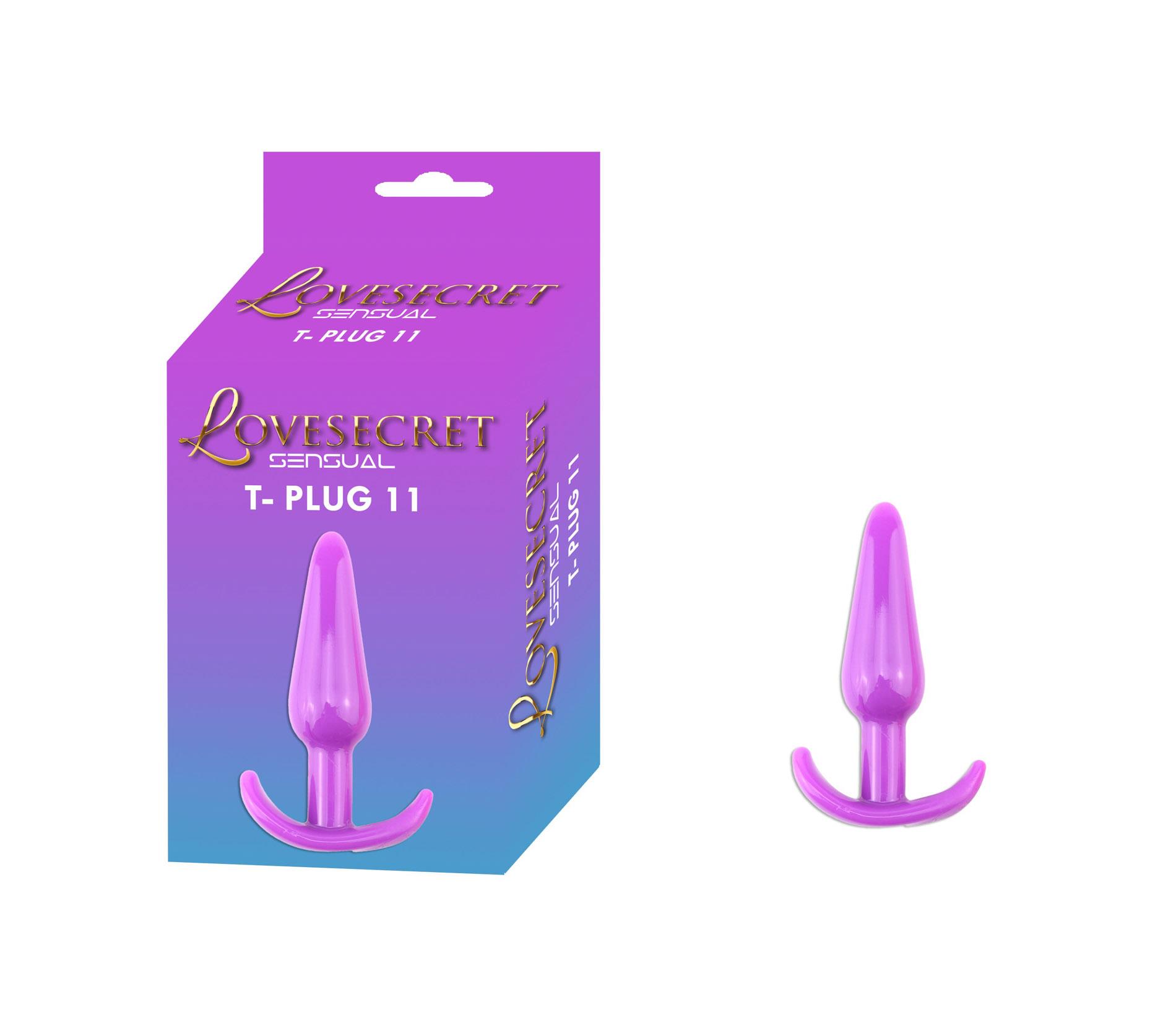 Korek analny Lovesecret Sensual T-Plug 11, 12.3 cm (fioletowy)
