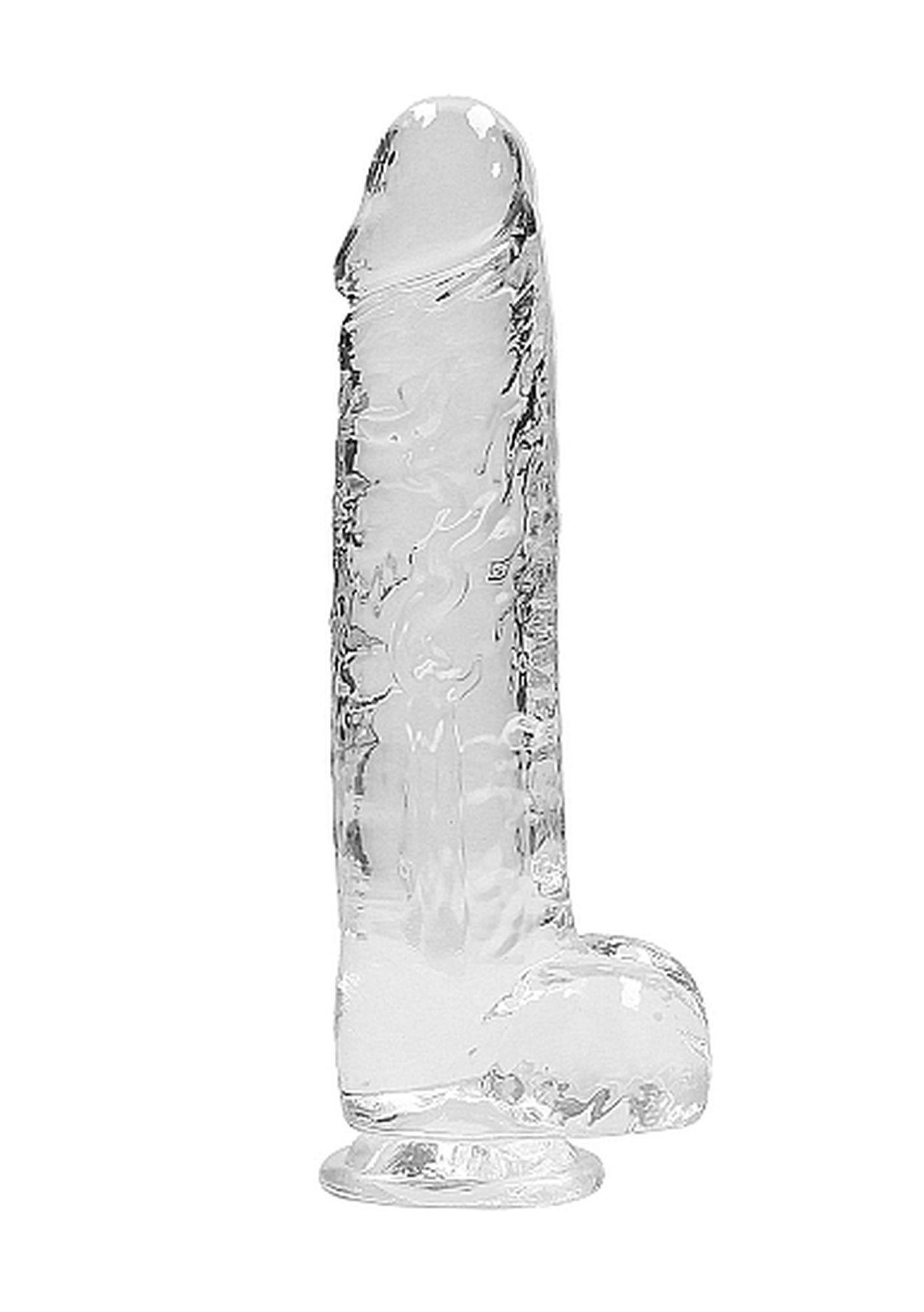 Фаллоимитатор Realrock Crystal Clear 9", 22 см (прозрачный)