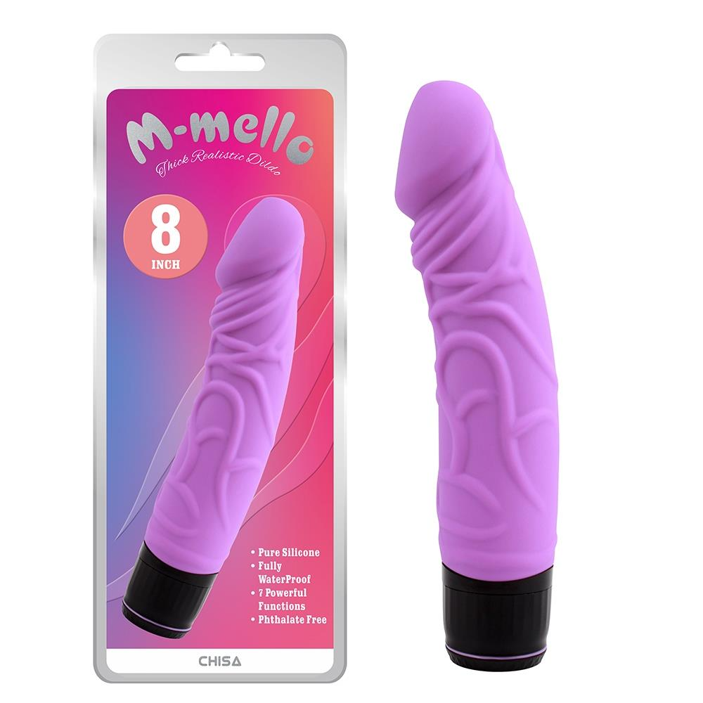 Реалистичный вибратор M-Mello, 20 см (фиолетовый)