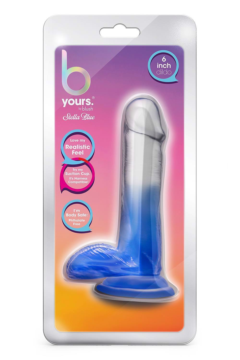 Фаллоимитатор B Yours Stella Blue 6", 16.5 см (мульти)