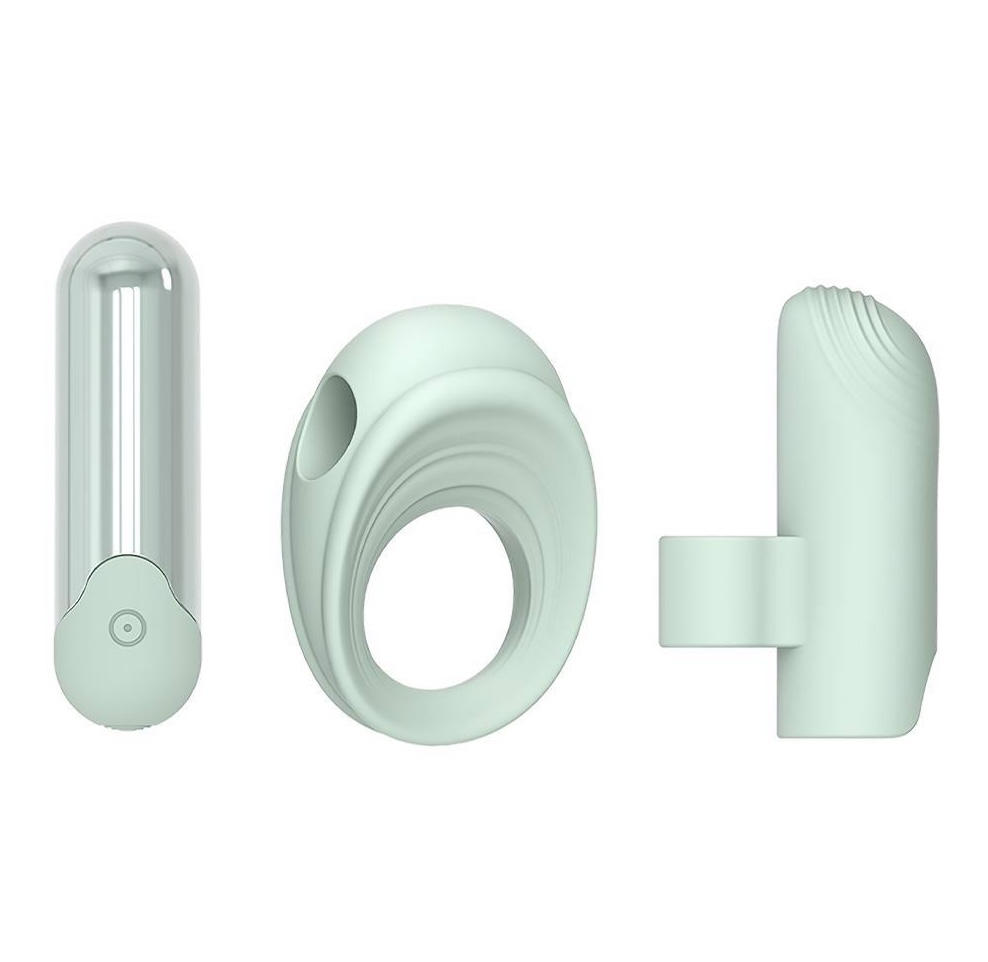 Zestaw zabawek erotycznych Glam 3-in-1 Play Kit, 3 szt (turkus)