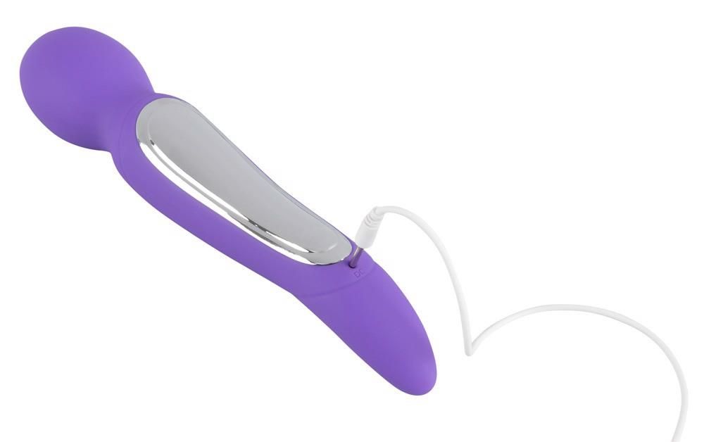 Универсальный массажёр Sweet Smile Rechargeable Dual Motor Vibe, 22 см (фиолетовый)