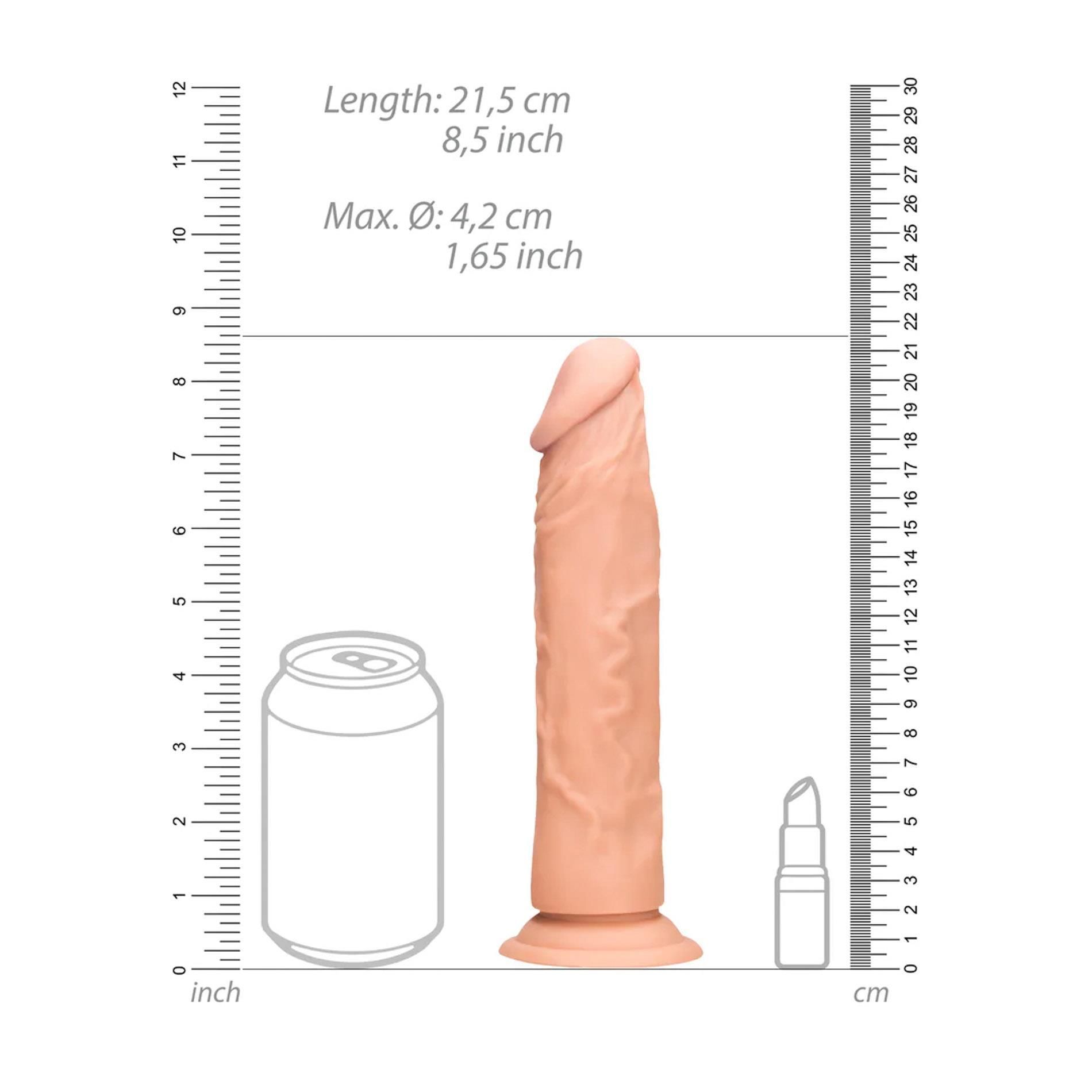 Фаллоимитатор RealRock Dong without Testicles 8", 21.5 см (телесный)