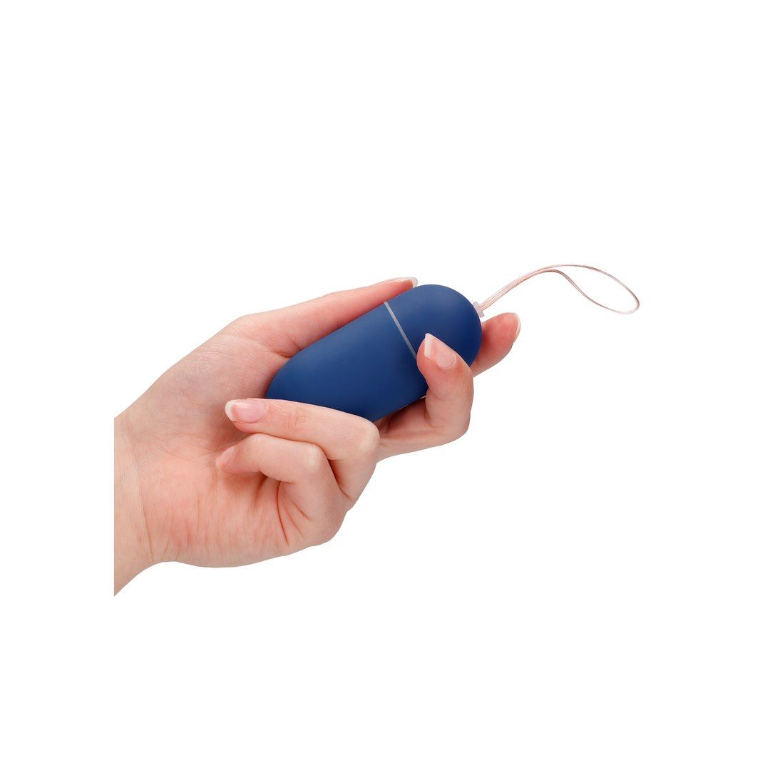 Wibrujące jajeczko ShotsToys Remote Vibrating Egg, 8 cm (niebieski)