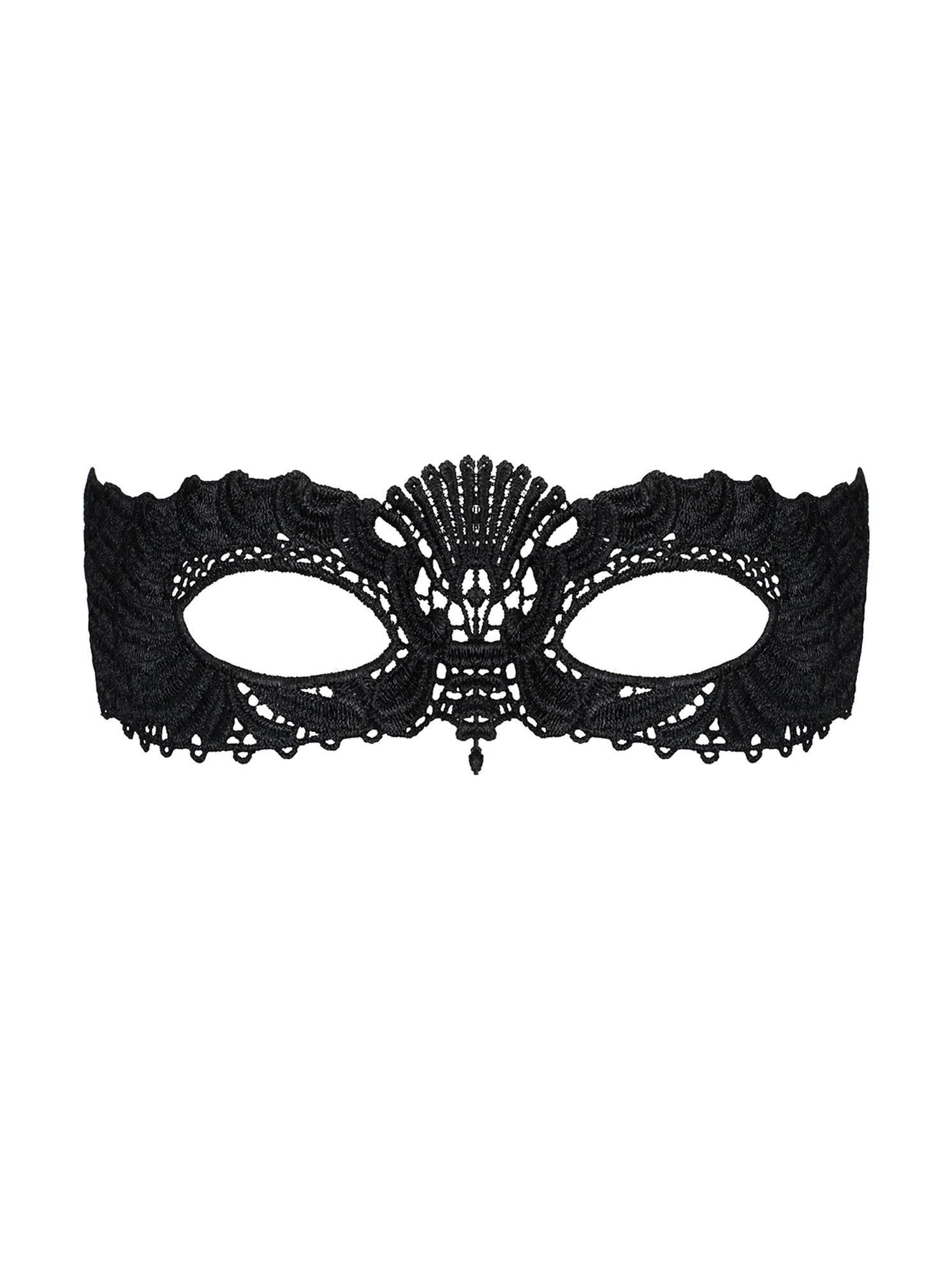 Еротична маска на очі Obsessive A700, One Size (чорний)