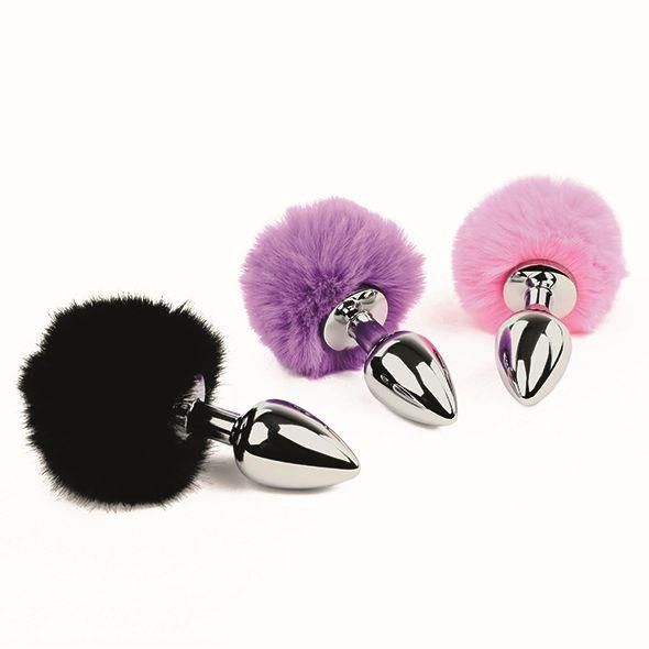 Анальна пробка FeelzToys Bunny Tails, 7х2.5 см (рожевий)