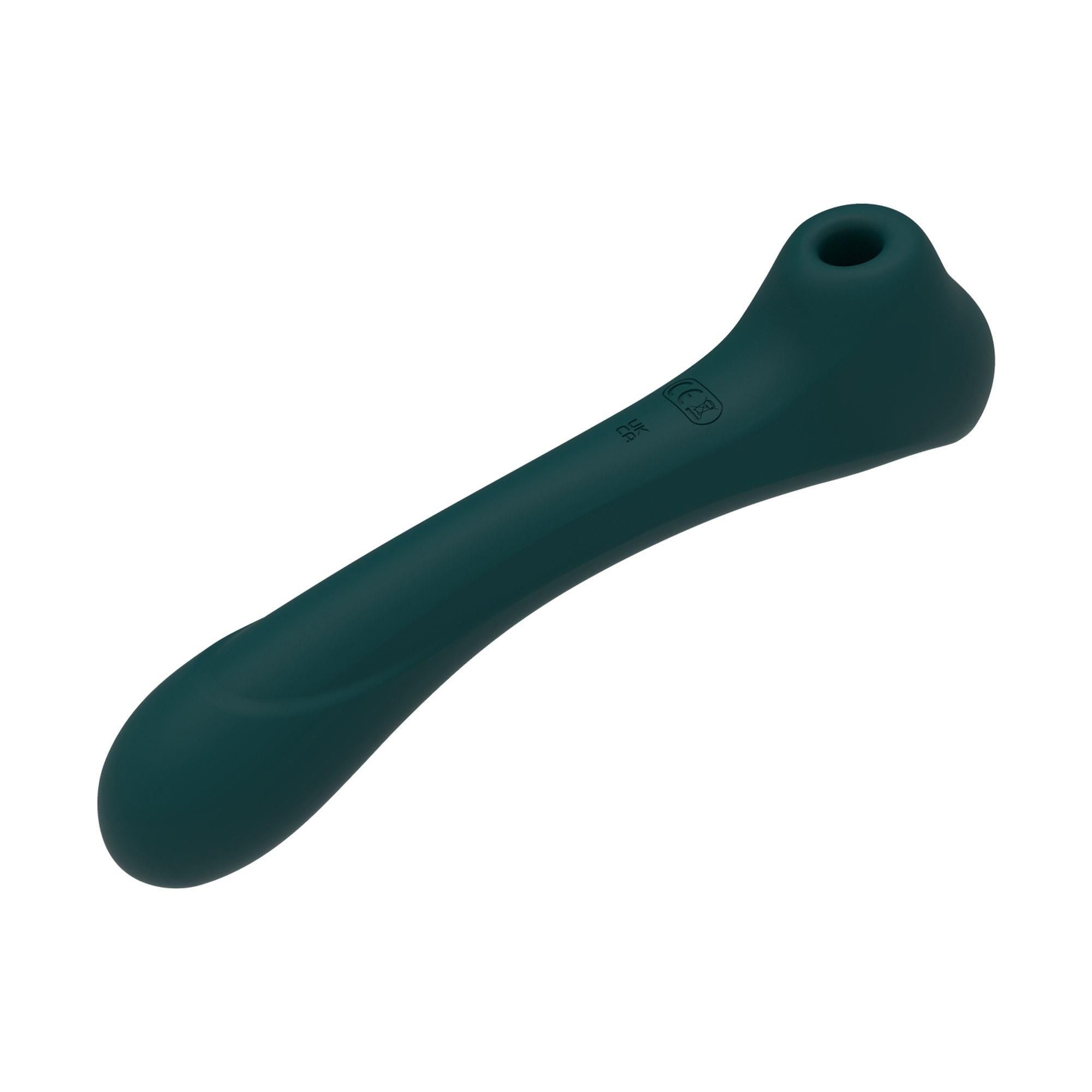 Bezdotykowy stymulator łechtaczki z wibracjami Alive New Midnight Quiver (zielony)