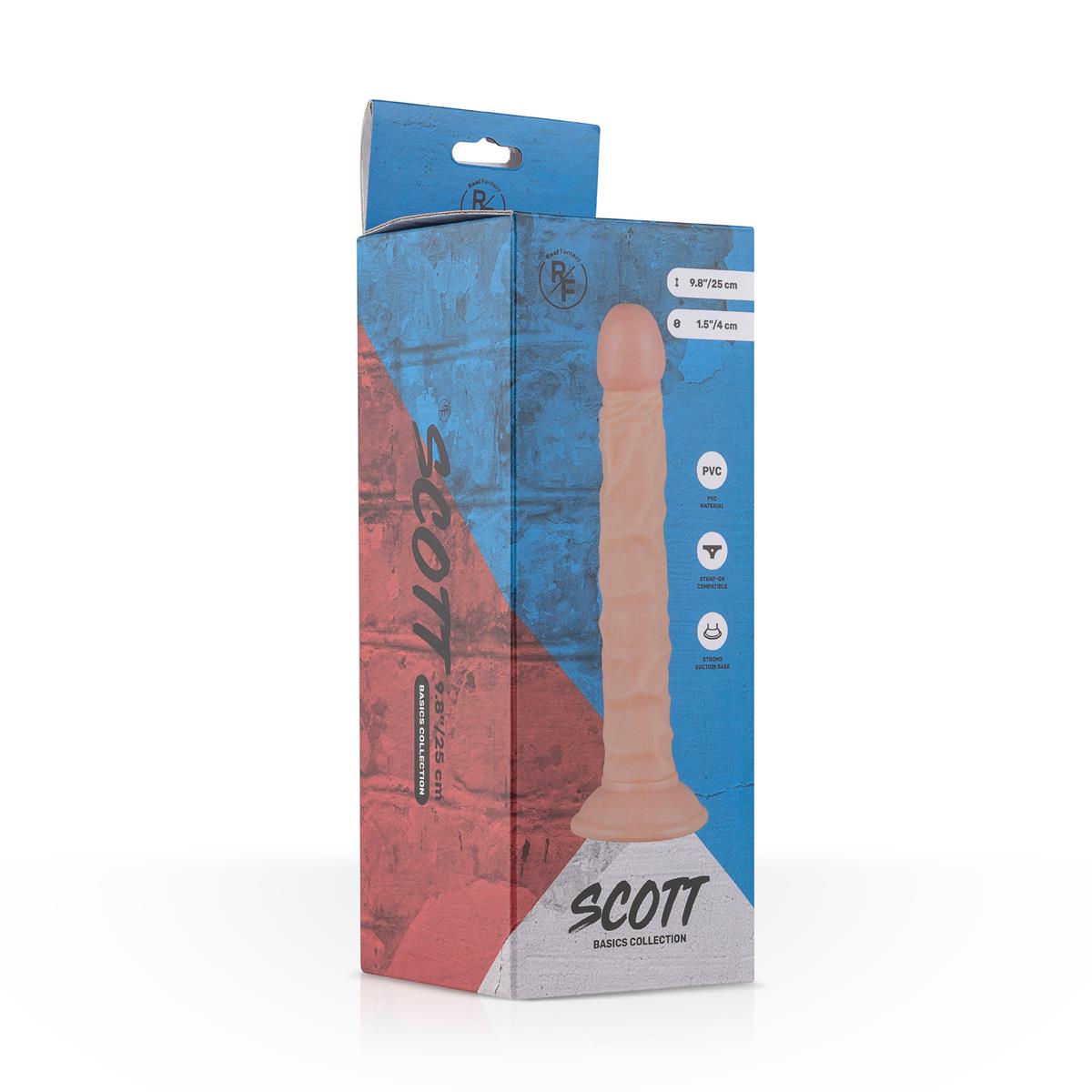 Фаллоимитатор Real Fantasy Scott Realistic Dildo, 25 см (телесный)
