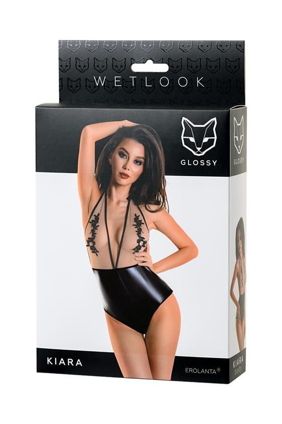 Боди Glossy Kiara, XL (черный)