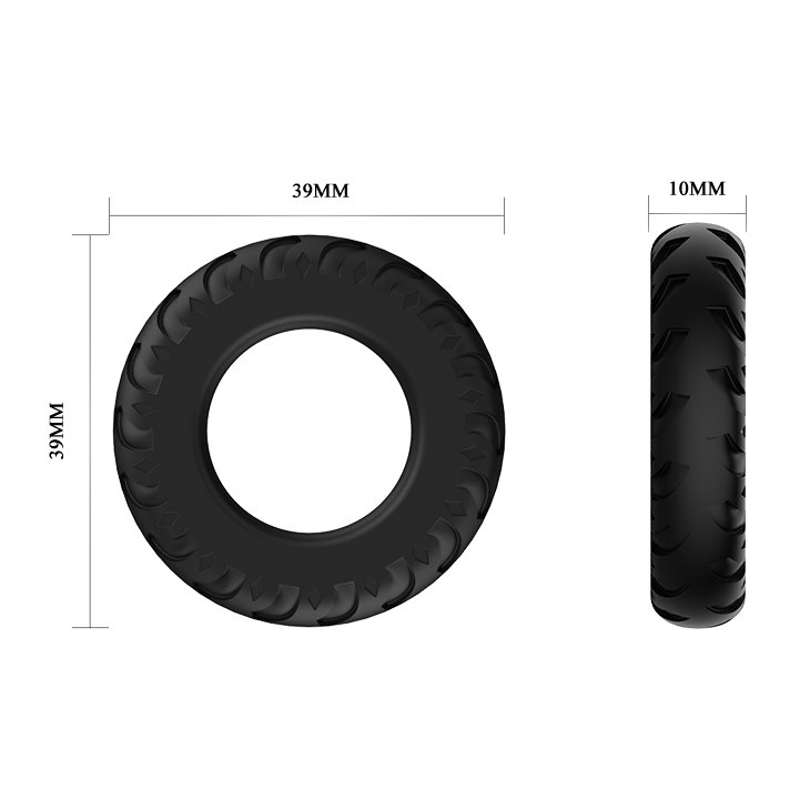 Эрекционное кольцо Baile Titan Cock Ring, 3.9 см (черный)