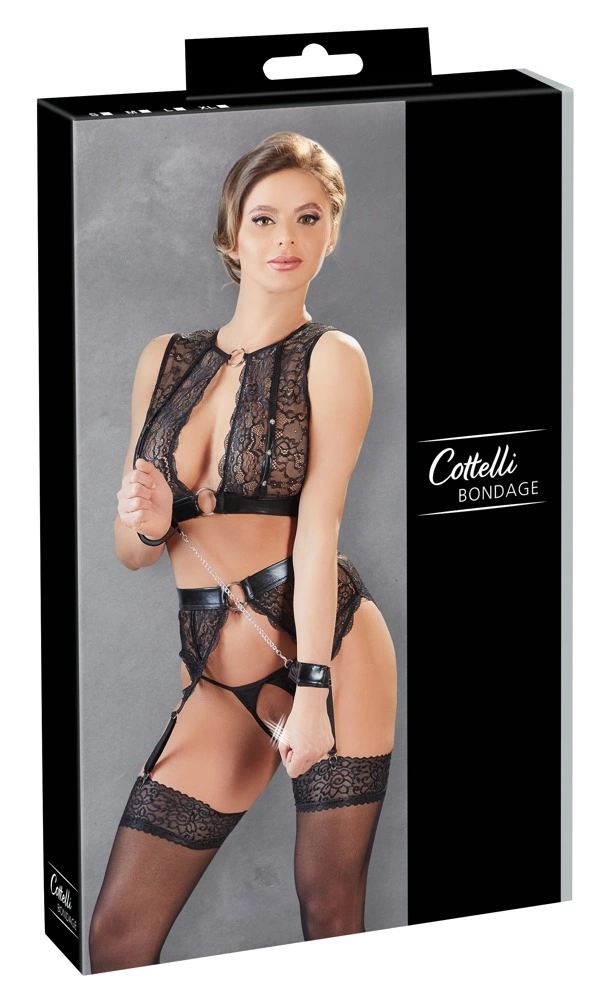 Комплект белья Cottelli Bondage, M (черный)