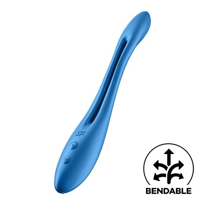 Вібратор Satisfyer Elastic Game, 20 см (блакитний)