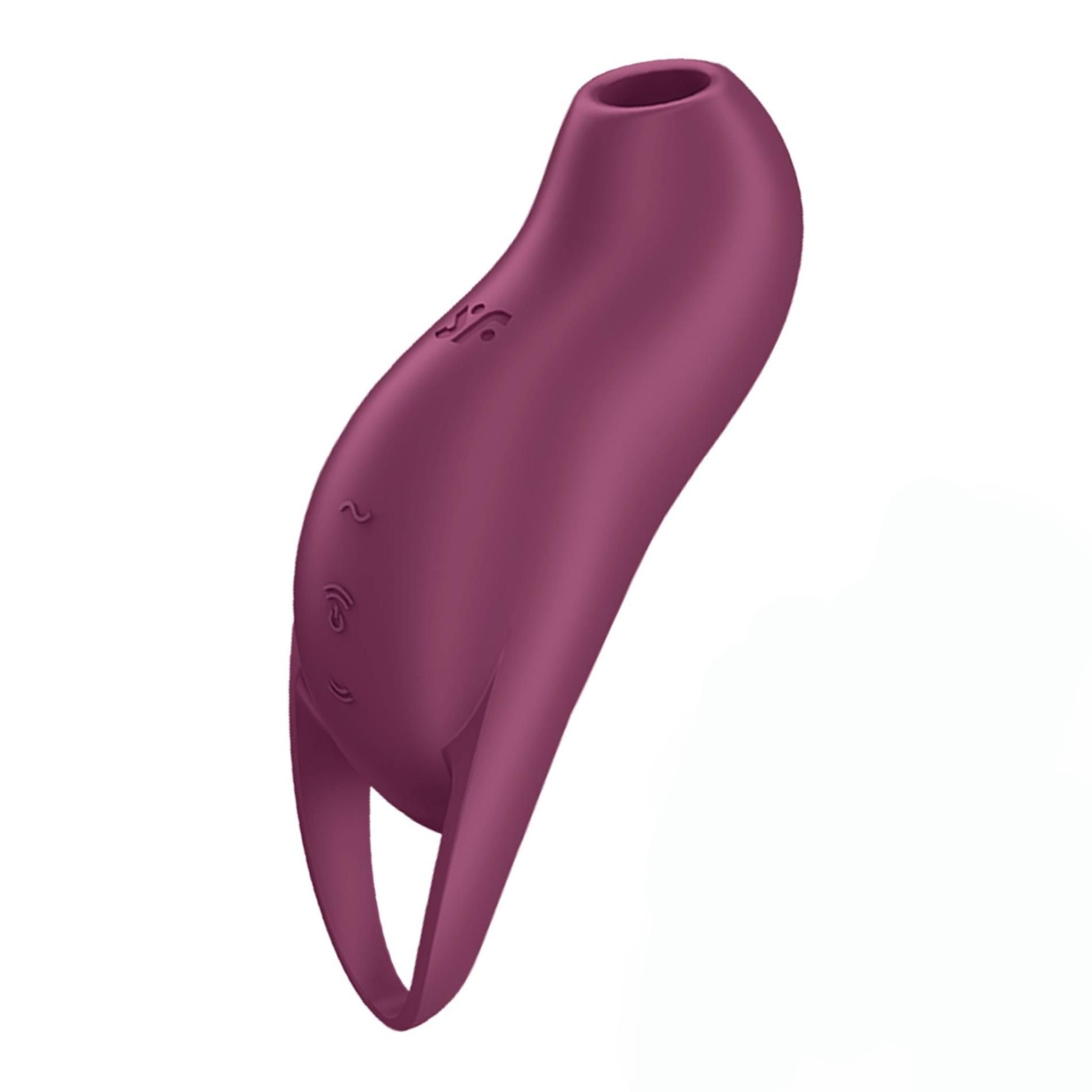 Вакуумный стимулятор клитора с вибрацией Satisfyer Pocket Pro 1 (бордовый)