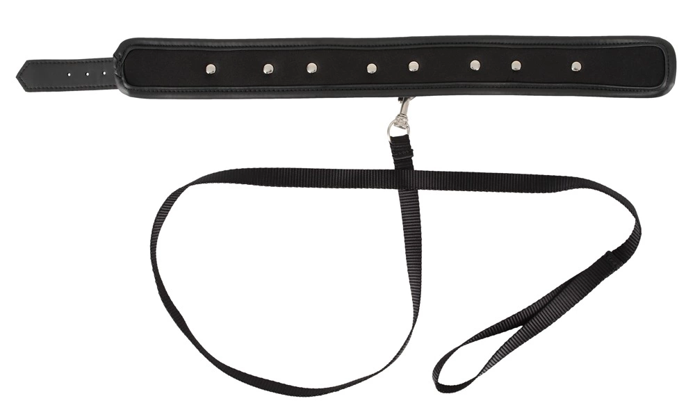 Нашийник з повідцем Vegan Fetish Collar Vegan (чорний)