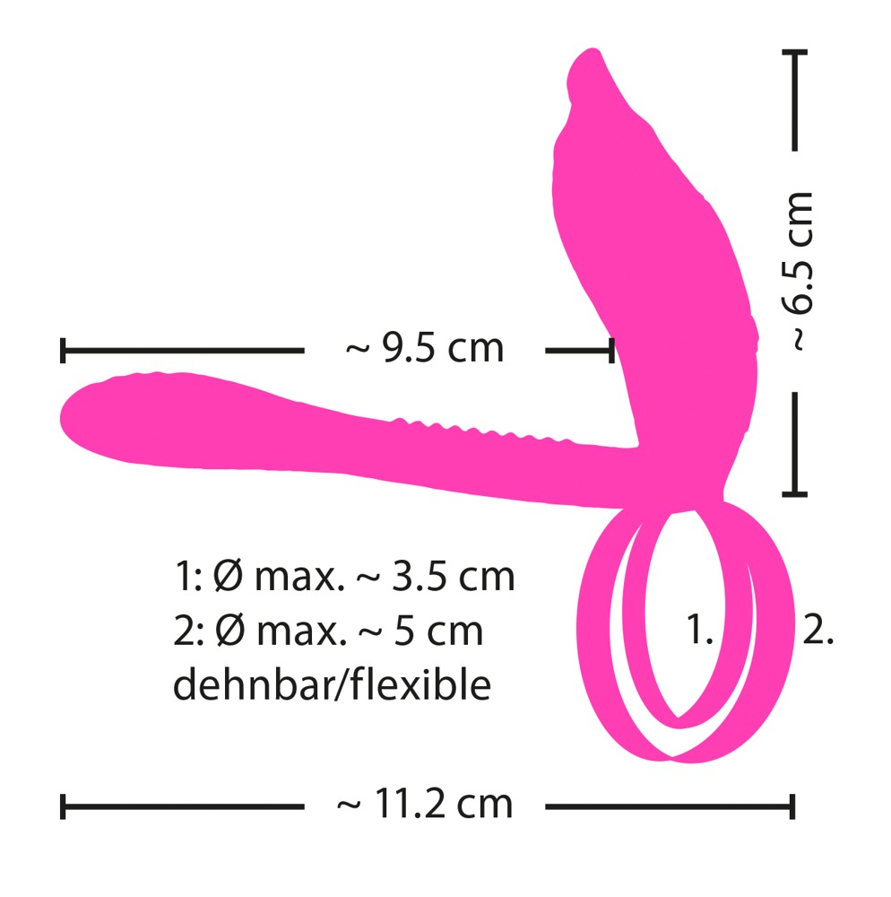 Эрекционное кольцо Couples Choice Couple's Vibrator 2, 11.2 см (фиолетовый)