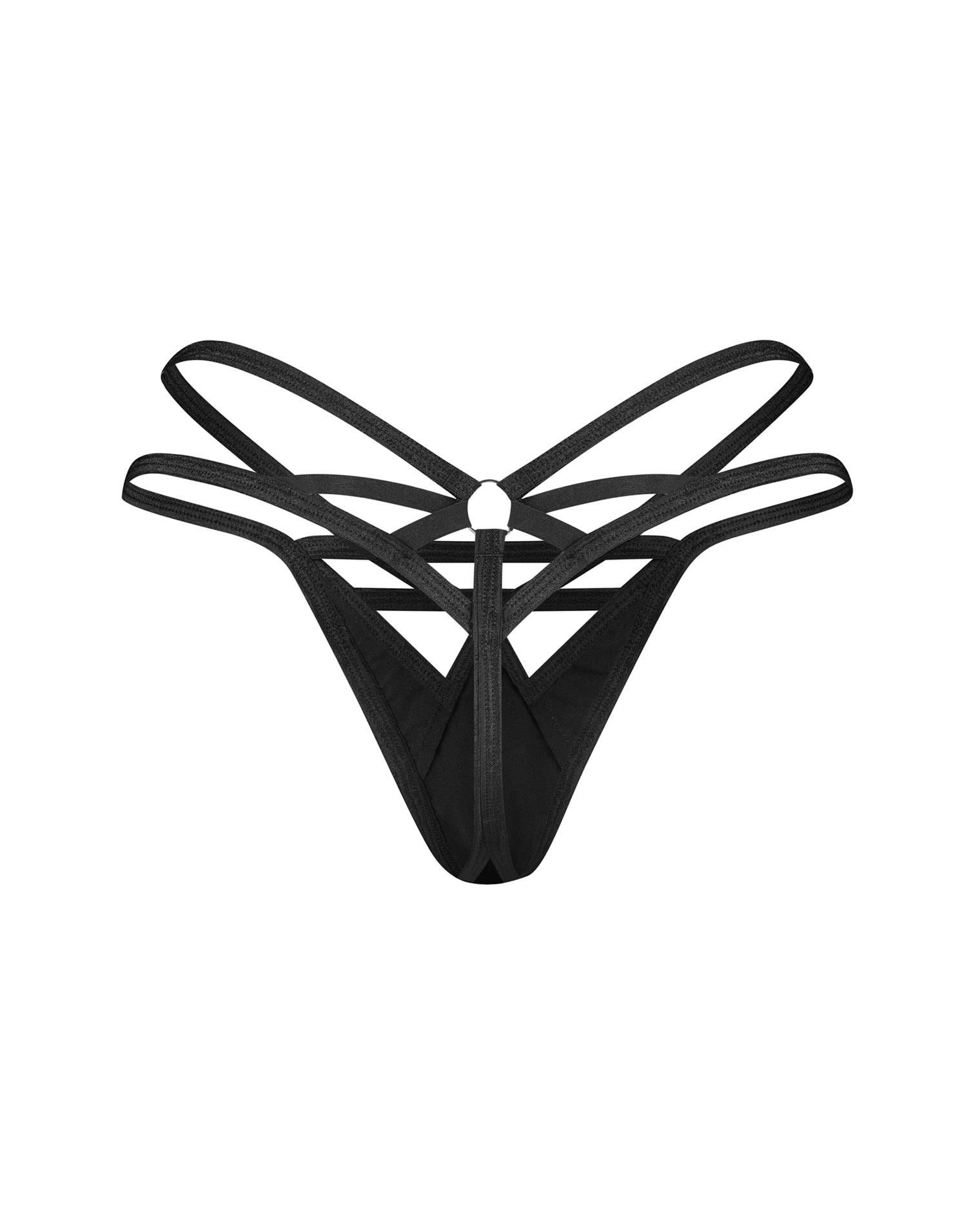 Стринги Obsessive Keira Lise, L/XL (черный)