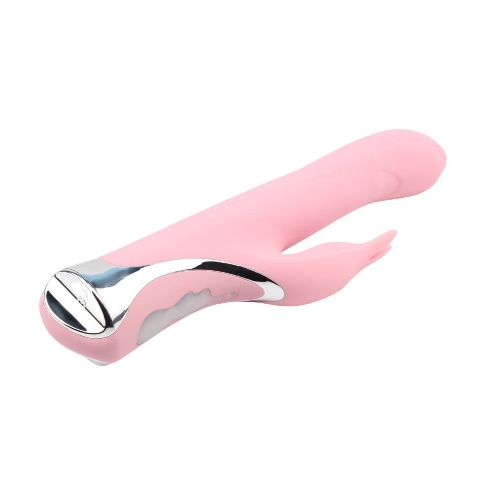 Вибратор-кролик Aphrovibe Rotating Missile Bunny, 24 см (светло-розовый)
