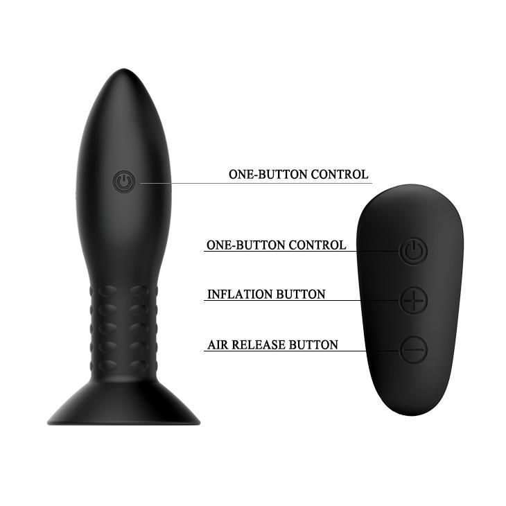 Korek analny LyBaile Mr Play RC Vibrating Butt, 11 cm (czarny)
