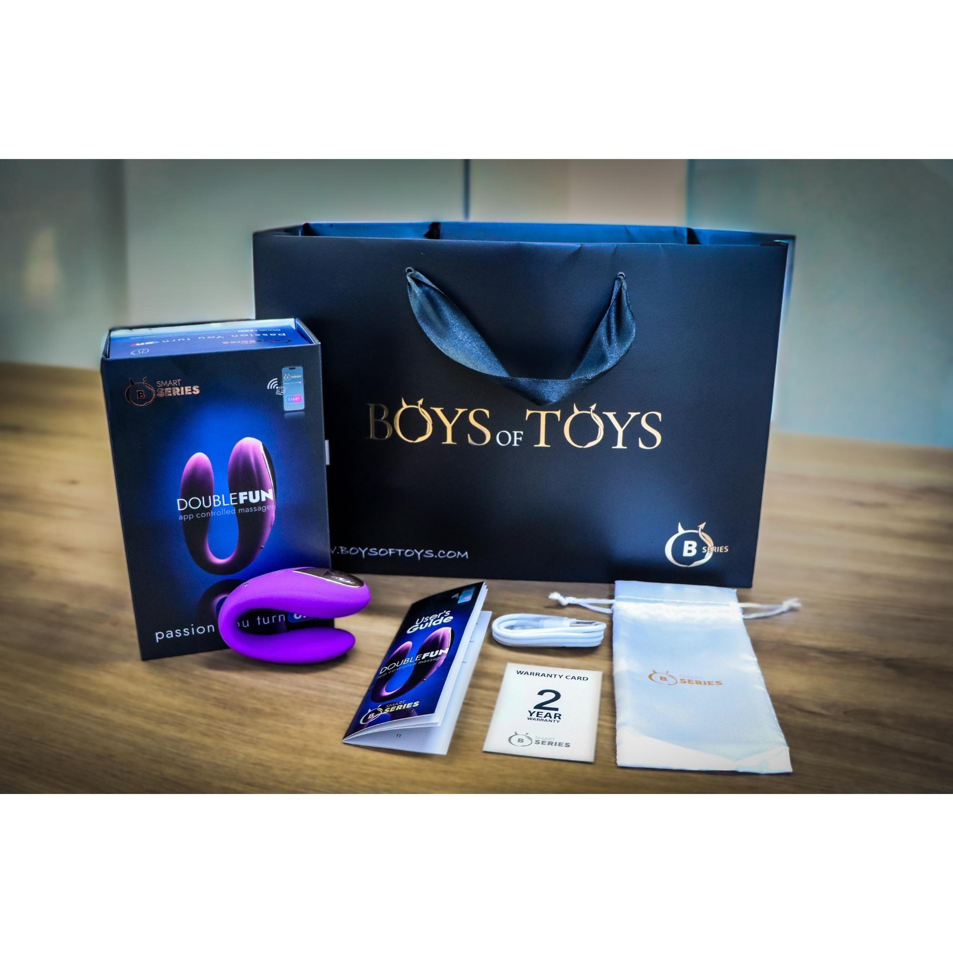 Вибратор B - Series Smart Double Fun App, 8.3 см (фиолетовый)