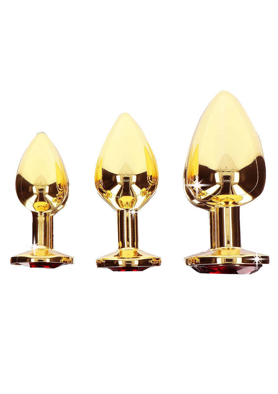 Taboom Butt Plug With Diamond Jewel S - Korek analny, Czerwony, 7 cm