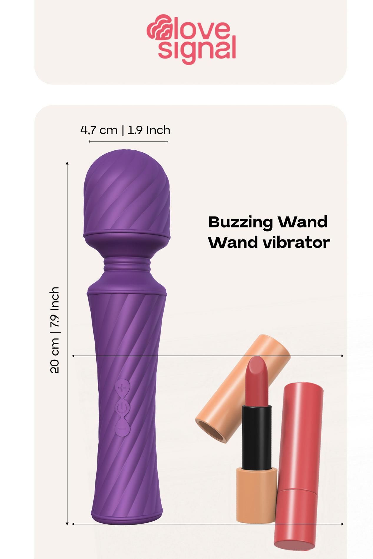 Wibromasażer Dream Toys Buzzing Wand, 20 cm (fioletowy)