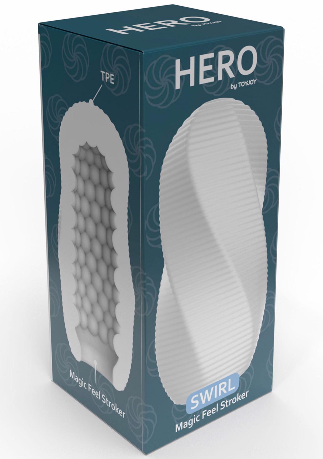 Мастурбатор Hero Swirl (белый)