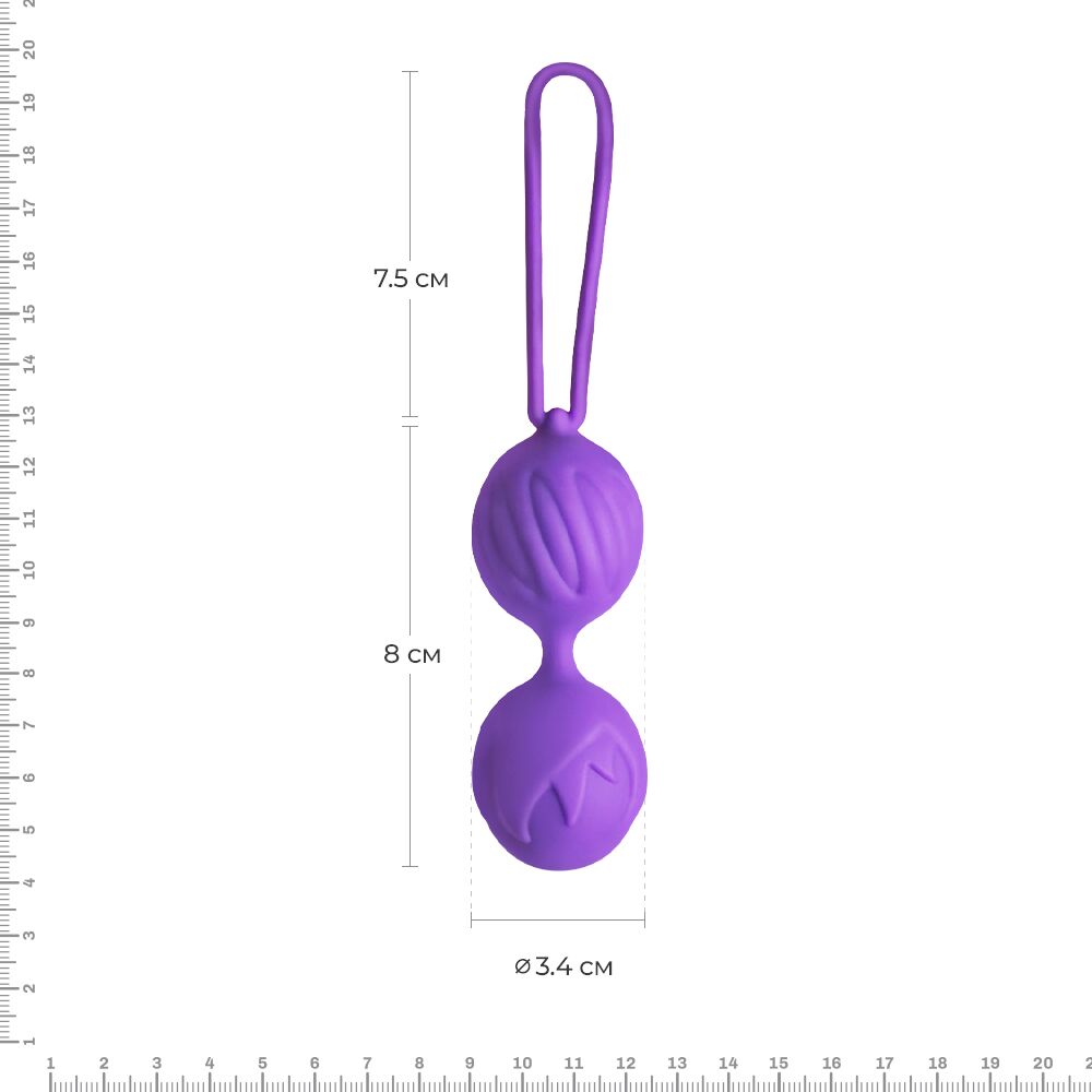 Вагинальные шарики Adrien Lastic Geisha, 16,5 см (фиолетовый)