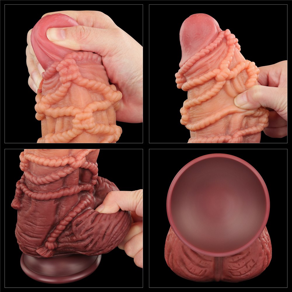 Фаллоимитатор Dual-Layered 9.5'' Silicone Nature Cock, 24 см (коричневый)