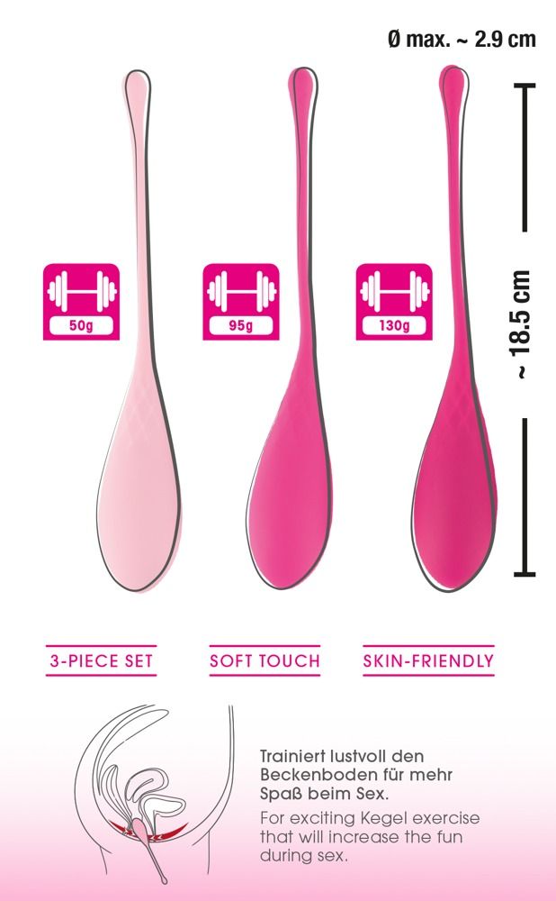 Вагинальные шарики Sweet Smile 3 Kegel Training Balls, 3 шт (мульти)