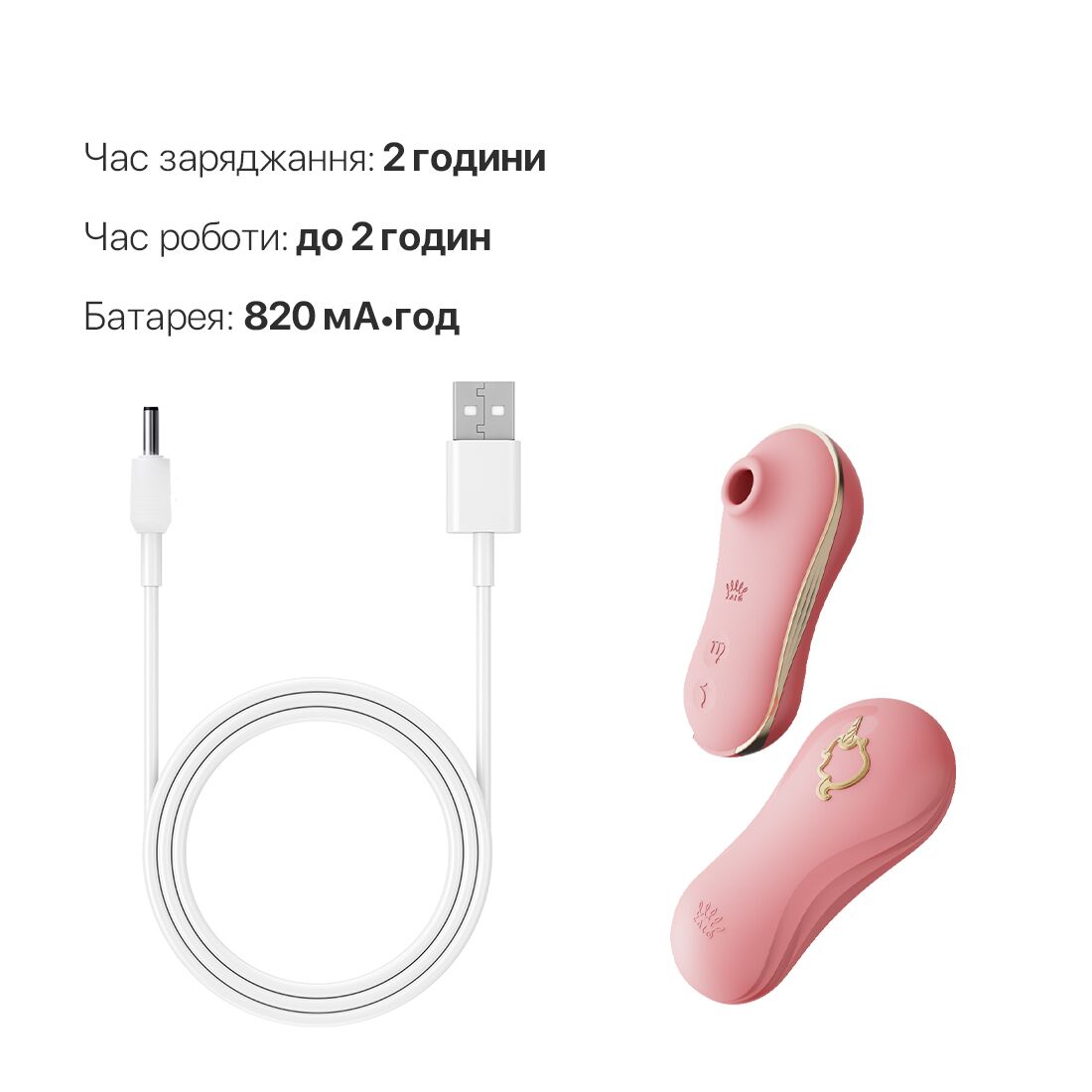 Набор секс-игрушек Zalo Rose Series Unicorn Set, 2 шт (розовый)