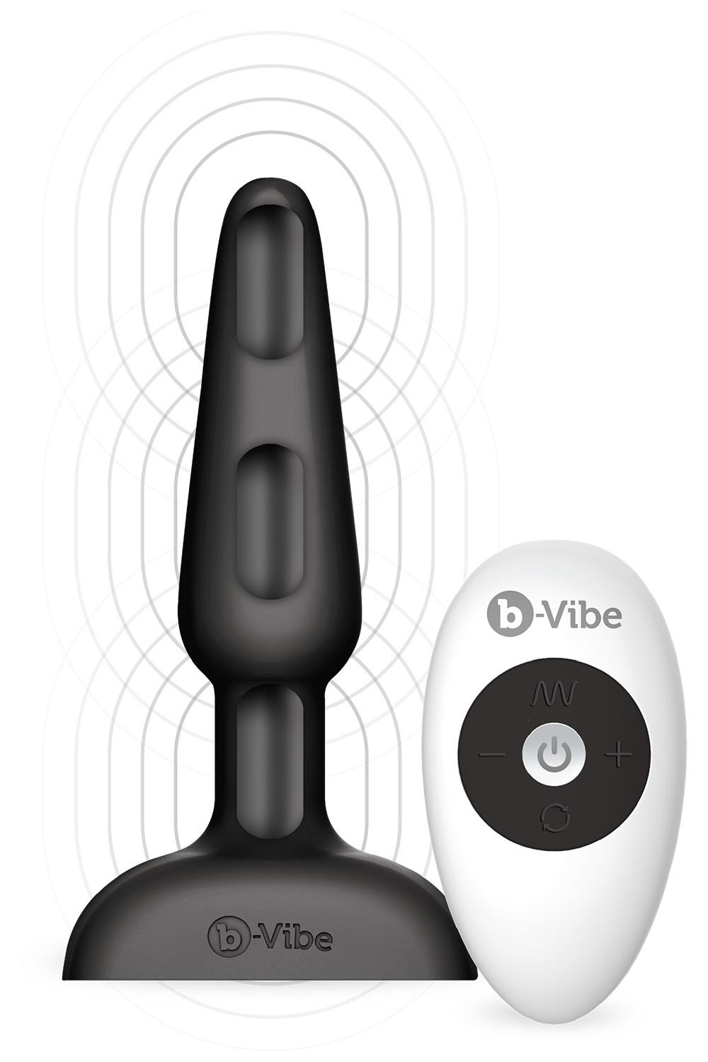 Korek analny B-Vibe Trio Plug, 13.5 cm (czarny)